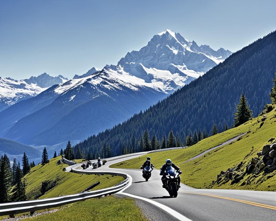 Rutas de motociclismo en los Alpes suizos