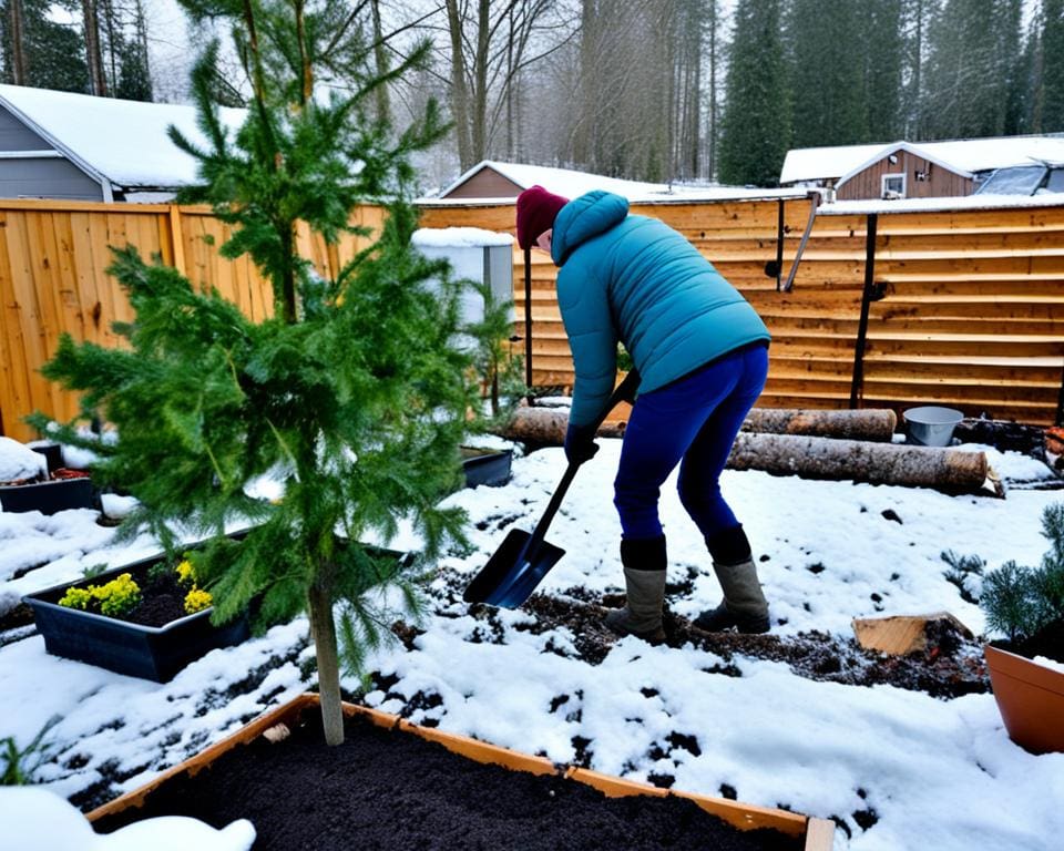 mantenimiento de jardín en invierno