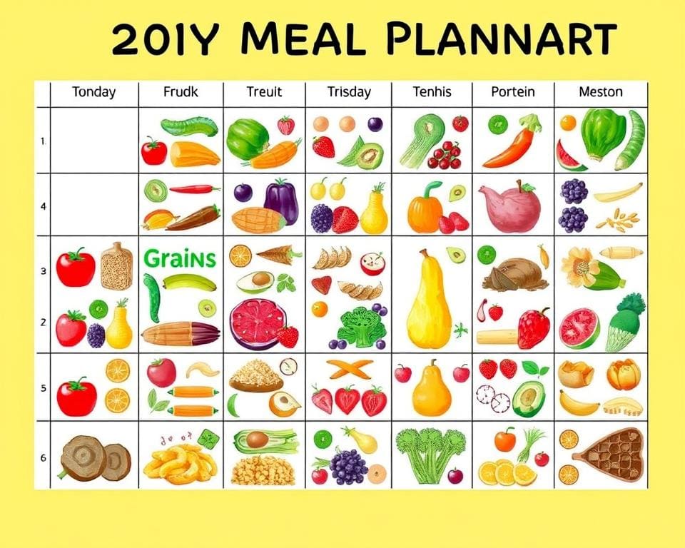 Planificación semanal de comidas para tu bienestar