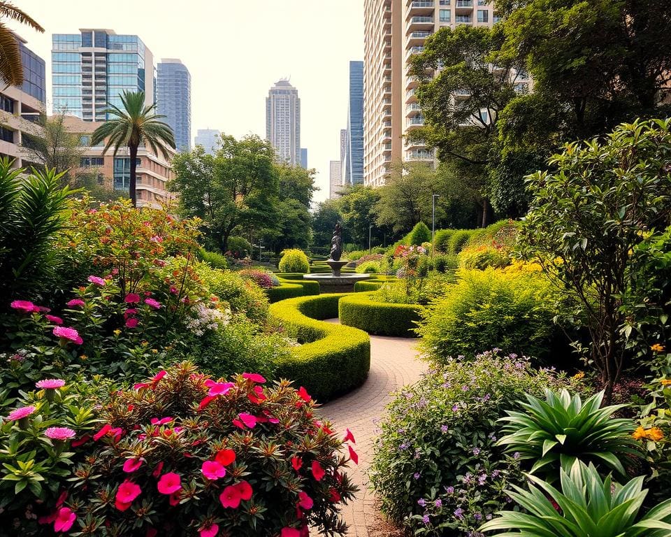 diseño de jardines en espacios urbanos