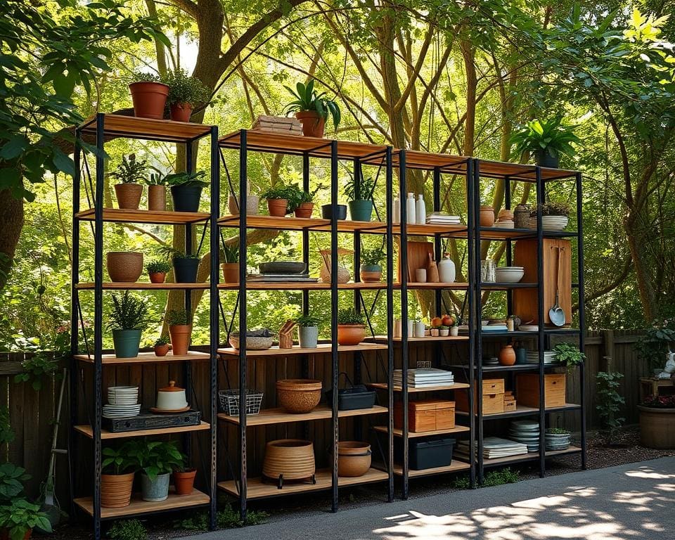 estanterías al aire libre