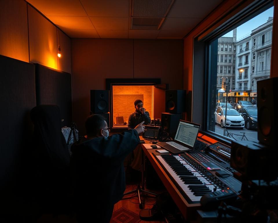 estudio de grabación hip hop