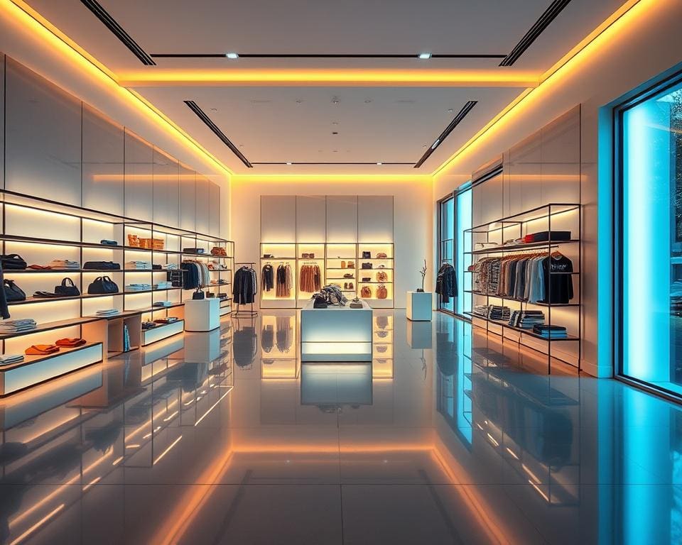 iluminación LED en espacios comerciales