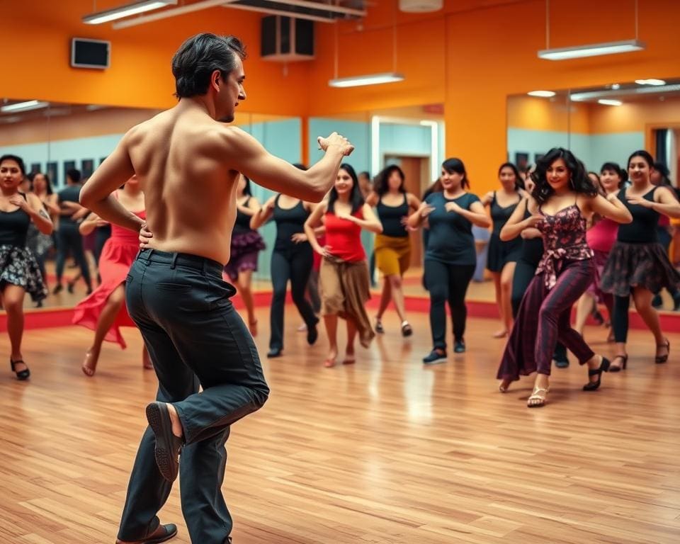 qué enseña un profesor de baile latino