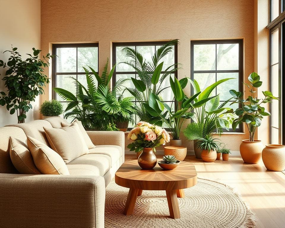 ¿Cómo renovar un salón con elementos naturales?