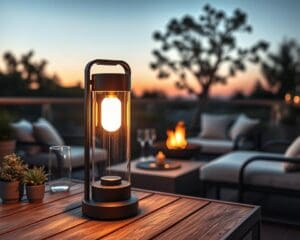 ¿Qué lámpara portátil es ideal para terrazas?